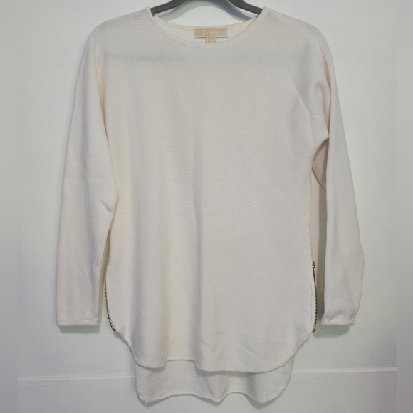MICHAEL Michael Kors Knit High-low Tunic Sweater Top Size XS White - Picture 1 of 12